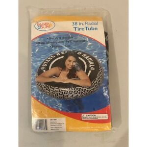Sand N Sun 38 in Radial Tire Tube Inflatable Pool Float Heavy Duty PVC